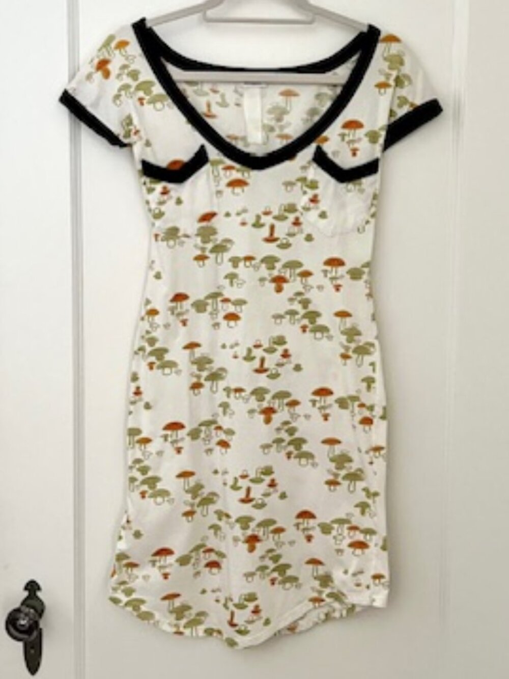 Vintage CACHAREL Paris Mushroom Print Dress, Size XS 32
